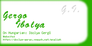 gergo ibolya business card